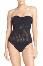 Women's Profile By Gottex Rambling Rose One-piece Swimsuit - Black