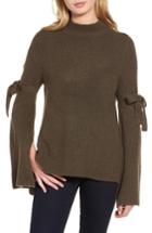 Women's Chelsea28 Tie Bell Sleeve Sweater, Size - Green