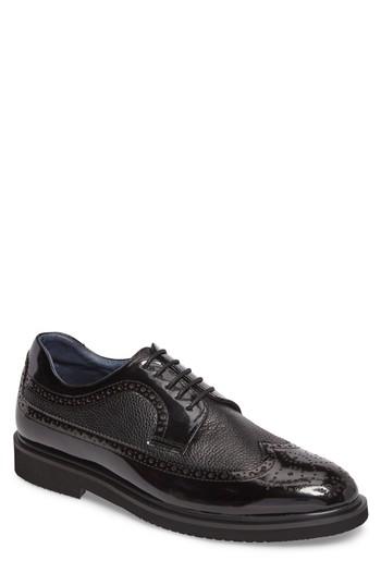 Men's Zanzara Cesar Wingtip Derby .5 M - Black