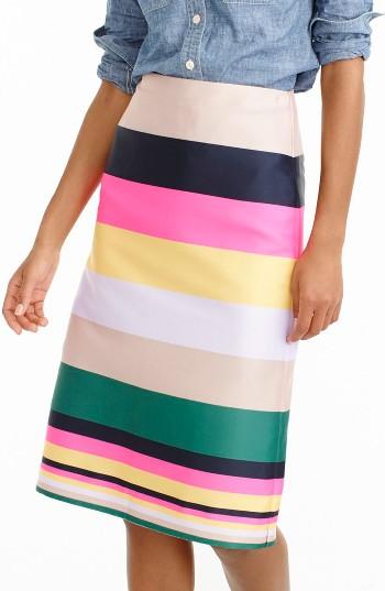 Women's J.crew Pop Stripe Skirt