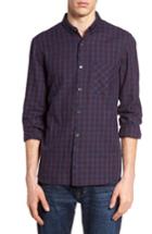 Men's French Connection Check Twill Sport Shirt - Blue