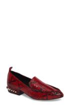 Women's Jeffrey Campbell Barnett Studded Loafer .5 M - Red