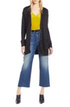 Women's Halogen Metallic Knit Cardigan - Black