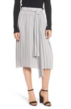 Women's Lost Ink Pleated Midi Skirt, Size - Grey