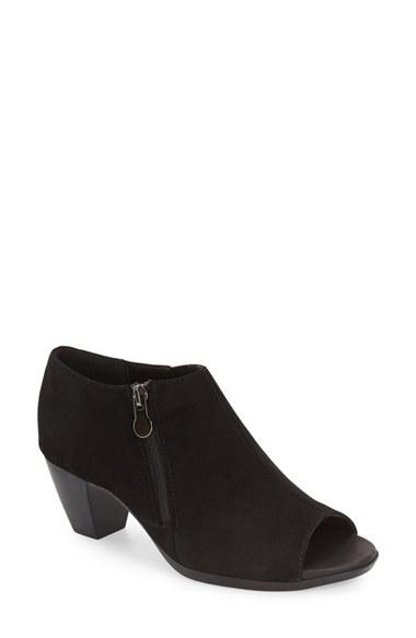 Women's Munro 'luisa' Open Toe Bootie M - Black