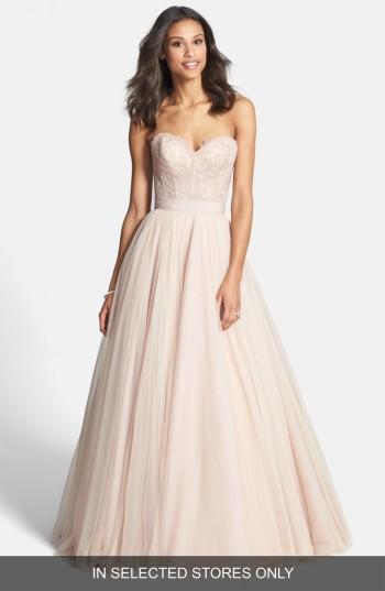 Women's Watters 'carina' Lace Bustier, Size - Coral