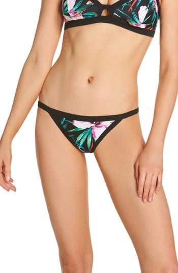 Women's Hurley Garden Quick Dry Bikini Bottoms - Black