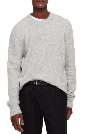 Men's Allsaints Hawk Oversize Wool Blend Sweater - Grey