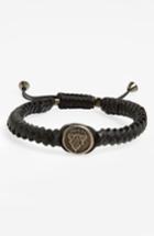 Men's Gucci 'crest' Woven Leather Bracelet