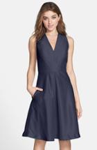 Women's Alfred Sung V-neck Dupioni Cocktail Dress