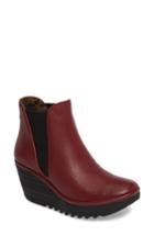 Women's Fly London Yoss Wedge Bootie .5-6us / 36eu - Red