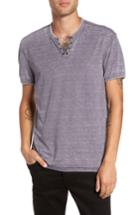 Men's John Varvatos Eyelet Henley T-shirt - Purple