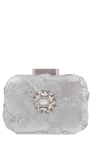 Badgley Mischka Briar Leather Minaudiere - Metallic