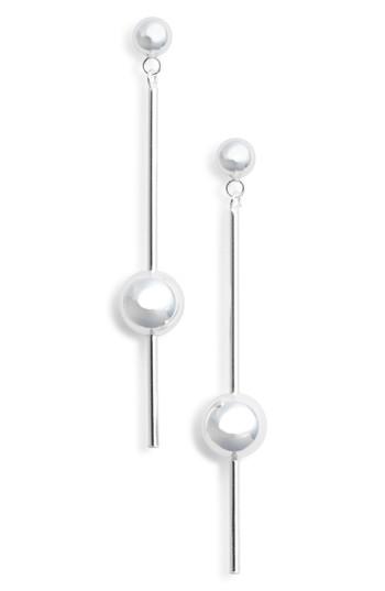 Women's Argento Vivo Sphere Linear Drop Earrings