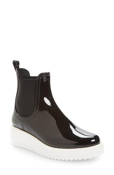 Women's Jeffrey Campbell Hydro Chelsea Platform Rain Boot M - Black