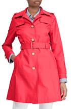 Petite Women's Lauren Ralph Lauren Trench Coat - Red