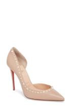 Women's Christian Louboutin Irishell Studded Half D'orsay Pump Us / 36eu - Black