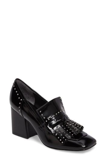 Women's Marc Fisher D Mellie Fringe Pump, Size 6 M - Black