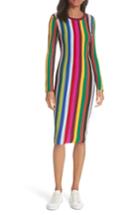 Women's Milly Vertical Stripe Body-con Dress - Burgundy