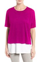 Women's Eileen Fisher Organic Linen Jersey Tee - Pink