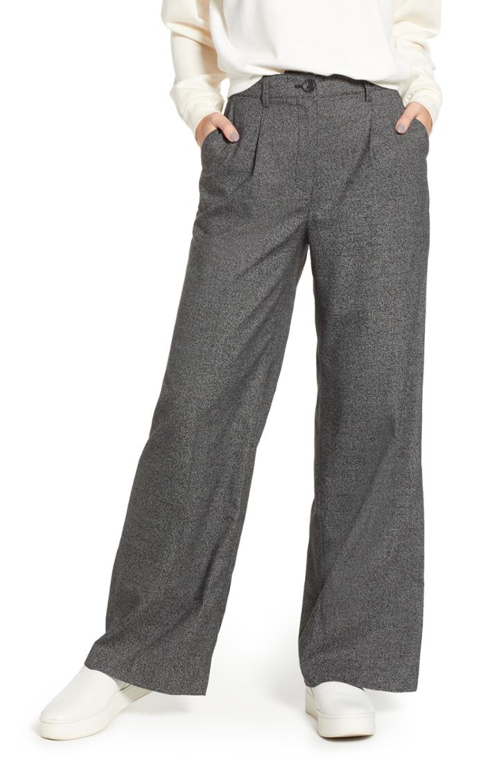 Women's Treasure & Bond Menswear Wide Leg Trousers - Grey