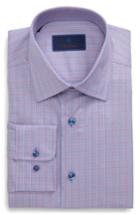 Men's David Donahue Regular Fit Plaid Dress Shirt 32/33 - Pink