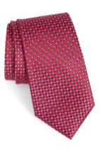 Men's Nordstrom Men's Shop Milton Micro Silk Tie, Size - Red