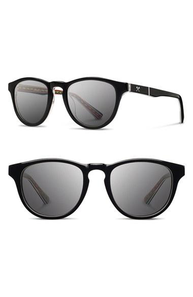 Men's Shwood 'francis - Pendleton' 48mm Polarized Sunglasses - Black/ Turquoise Serape/ Grey