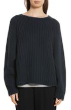 Women's Vince Ribbed Wool & Cashmere Sweater - Blue
