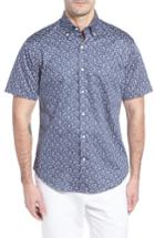 Men's Peter Millar Fly Like Paper Print Sport Shirt - Blue