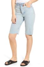 Women's Topshop By Boutique Bleach Denim Board Shorts Us (fits Like 0) - Blue