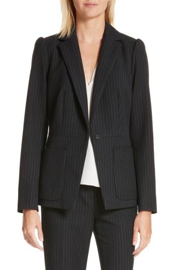 Women's Rebecca Taylor Pinstripe Blazer - Blue