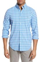 Men's Vineyard Vines Lyford Cay Classic Fit Stretch Check Sport Shirt - Blue