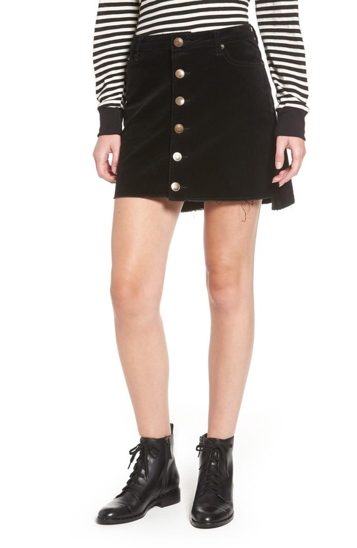 Women's Lira Clothing Mia Cutoff Corduroy Skirt - Black