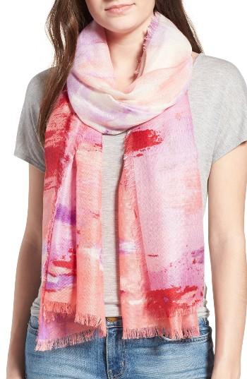 Women's Nordstrom Silk & Cashmere Scarf, Size - Purple