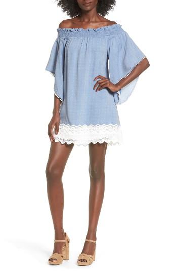 Women's Devlin Carolyn Off The Shoulder Minidress - Blue