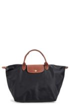 Longchamp 'medium Le Pliage' Top Handle Tote - Black