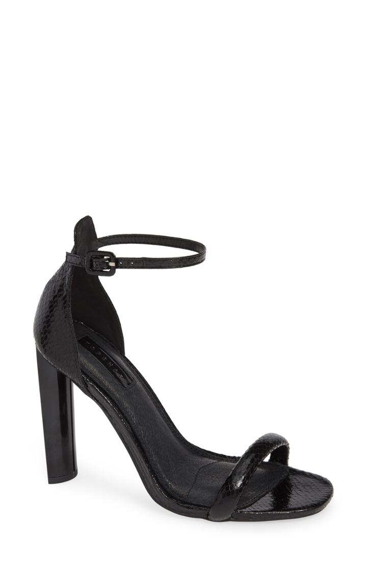 Women's Topshop Robyn Ankle Strap Sandal .5us / 38eu M - Black