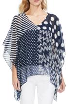 Women's Vince Camuto Maze Patchwork Top, Size - Blue