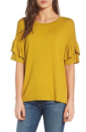 Women's Chelsea28 Ruffle Sleeve Tee - Green