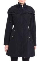 Women's Laundry By Shelli Segal Pillow Collar Raincoat - Blue