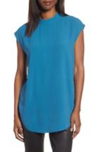 Women's Eileen Fisher Silk Tunic, Size - Blue/green