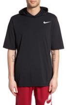 Men's Nike Training Dry Short Sleeve Hoodie - Black