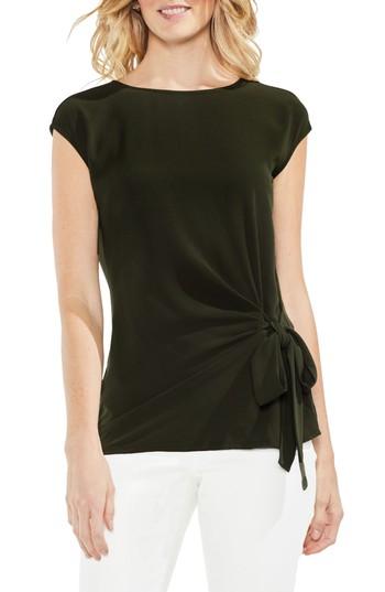 Women's Vince Camuto Tie Front Blouse, Size - Green