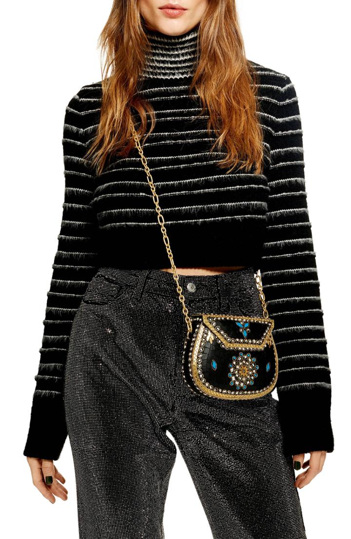 Women's Chelsea28 Mixed Rib Sweater, Size - Blue/green