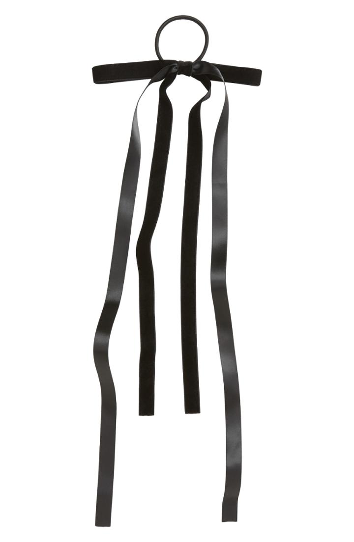 Cara Skinny Double Bow Ponytail Holder