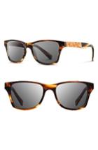 Men's Shwood 'canby' 53mm Polarized Sunglasses - Tortoise/ Maple Burl/ Grey