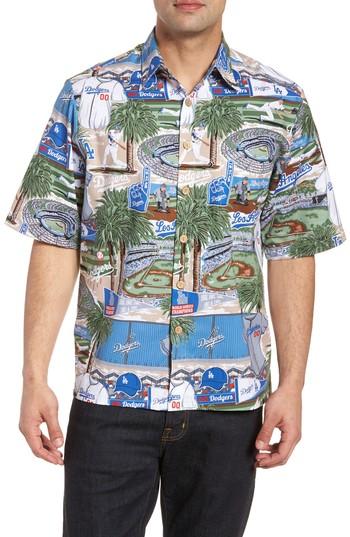 Men's Reyn Spooner Los Angeles Dodgers Classic Fit Camp Shirt - White