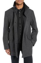 Men's Boss Coxtan Wool Fit Car Coat, Size 36r - Grey