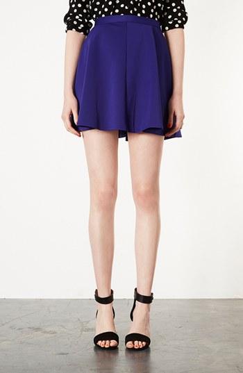Topshop Scuba Skater Skirt Purple